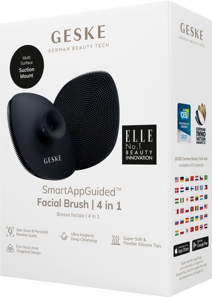 Щетка для лица GESKE Facial Brush 4в1 с держателем black HB0062 фото