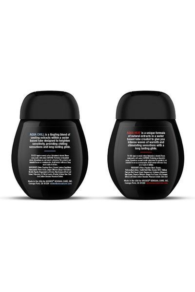 Набір лубрикантів Wicked Sensual Care Sensation Kit охолодження та розігрів, 45+45 мл W252630 фото