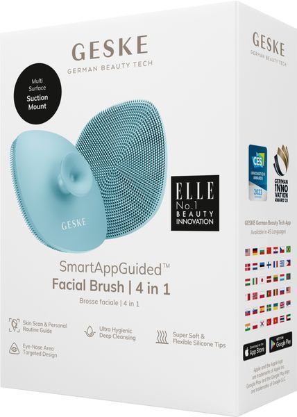 Щітка для обличчя GESKE Facial Brush 4в1 з утримувачем turquoise HB0059 HB0062 фото