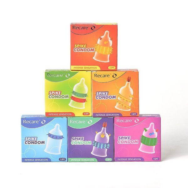 Насадка на член Recare Spike Condom Green (презерватив з рядами шипів) SX3357 фото