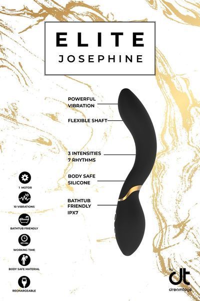 Вібромасажер для точки G Dream Toys Elite Josephine чорний DT21722 фото