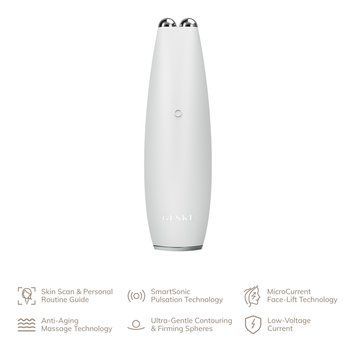Мікрострумова ручка для підтяжки обличчя GESKE MicroCurrent Face-Lift Pen 6в1 white HB0123 фото