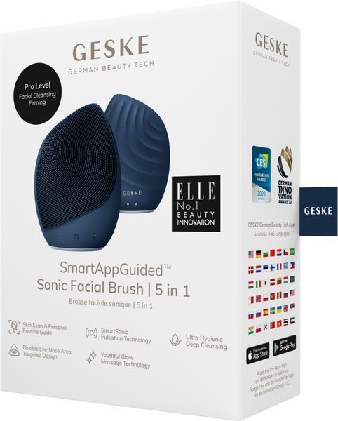 Електронна ультразвукова щітка для обличчя GESKE Sonic Facial Brush 5в1 midnight HB0072 фото