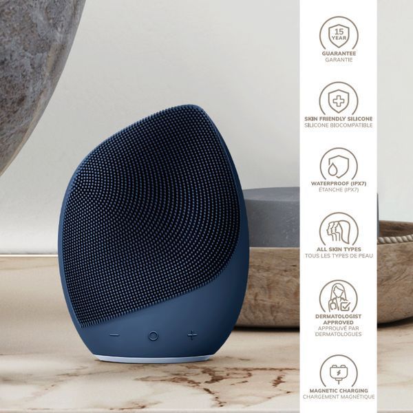 Електронна ультразвукова щітка для обличчя GESKE Sonic Facial Brush 5в1 midnight HB0072 фото