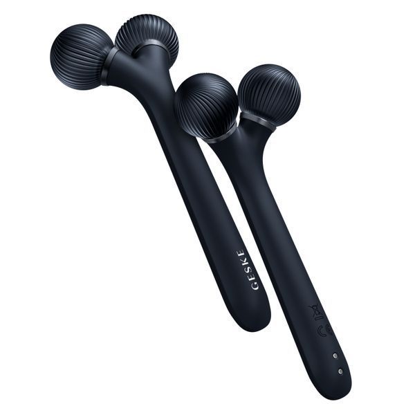 Електронний ультразвуковий ролик для обличчя GESKE Sonic Facial Roller 4в1 black HB0184 фото