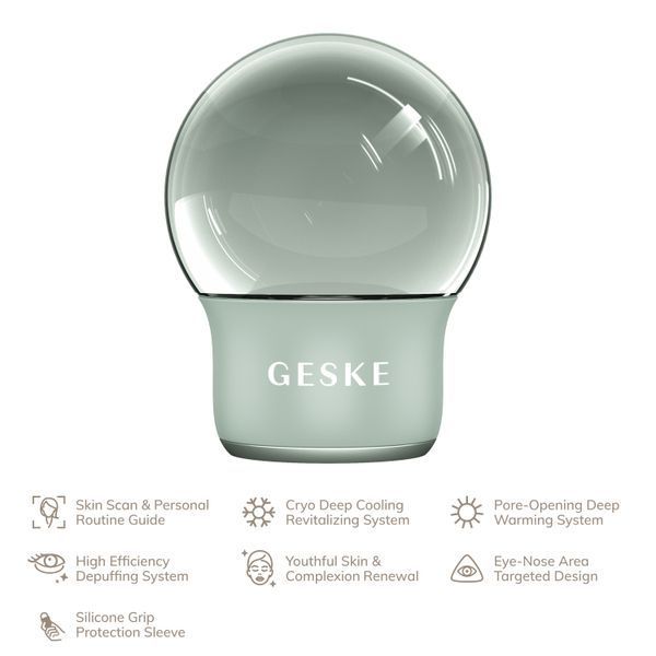 Масажер для обличчя і тіла GESKE Cool&Warm Face and Body Massager 7в1 green HB0297 фото