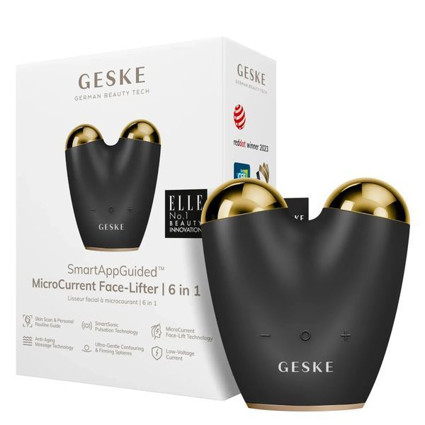 Мікрострумовий підтягувач обличчя GESKE MicroCurrent Face-Lifter 6в1 gray HB0139 фото