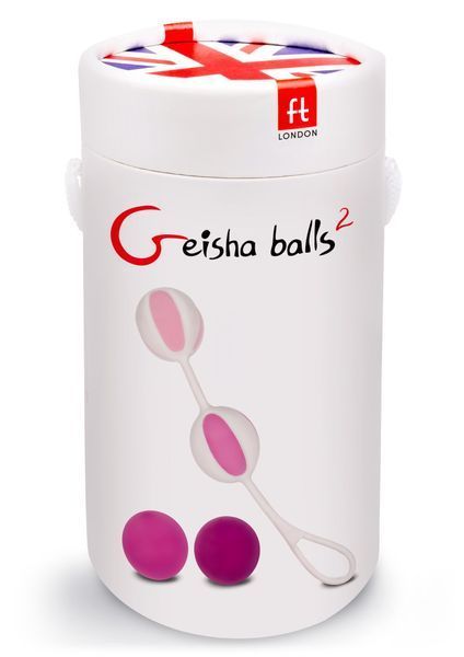 Кулі вагінальні Gvibe Geisha Balls 2 для тренування інтимних м'язів, рожеві FT10202 фото